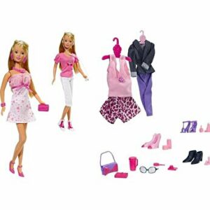 Papusa Steffi Mega Fashion - Set cu hainute de schimb