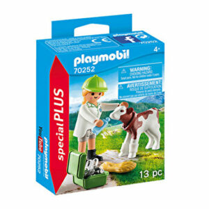 Playmobil Figures, Special Plus - Veterinar cu vitel