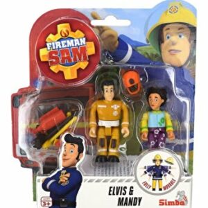 Set figurine Pompierul Sam - Elvis si Mandy, cu accesorii