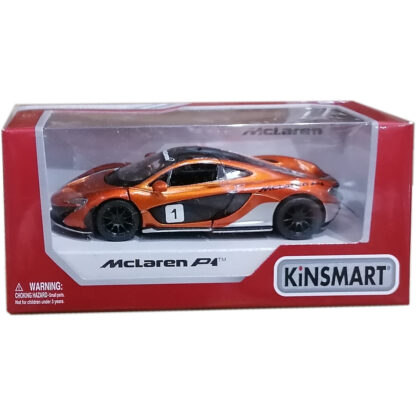 900475 012w masinuta din metal kinsmart mclaren p1 portocaliu