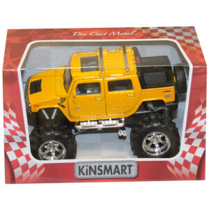 Masinuta metalica de off-road Kinsmart, Hummer, Galben