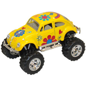 Masinuta metalica de off-road Kinsmart, Volkswagen Beetle, Galben