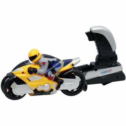 911533 galben motocicleta cu figurina si lansator unika toy galben