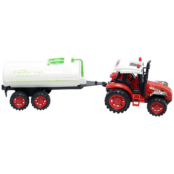 Tractor cu cisterna Unika Toy, Rosu