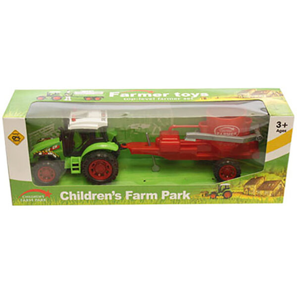 Tractor cu combina Unika Toy, Rosu
