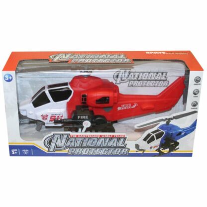 912192 002w elicopter cu semnale luminoase unika toy rosu 36 cm