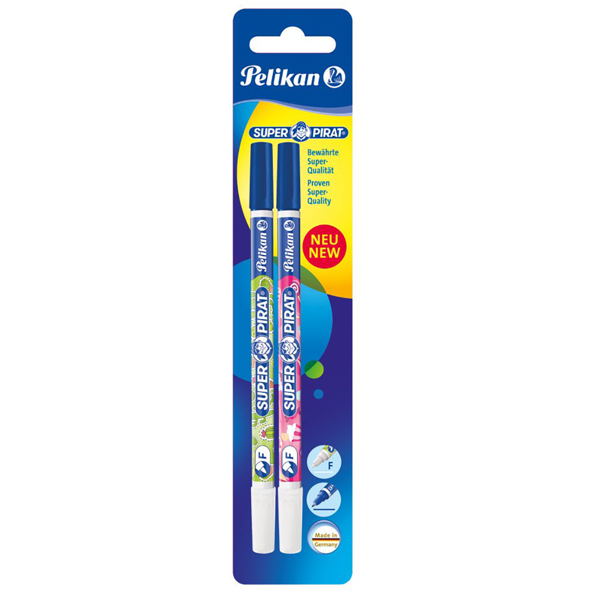 Set carioci corectoare Pelikan Super Pirat, Varf F, 2 buc 1 Set carioci corectoare Pelikan Super Pirat, Varf F, 2 buc