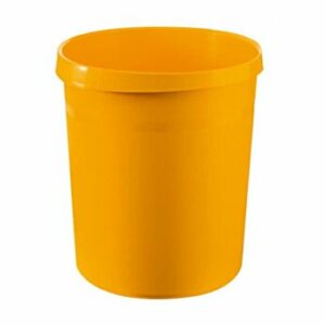 Cos de birou pentru hartii Han Grip, 18 L, galben