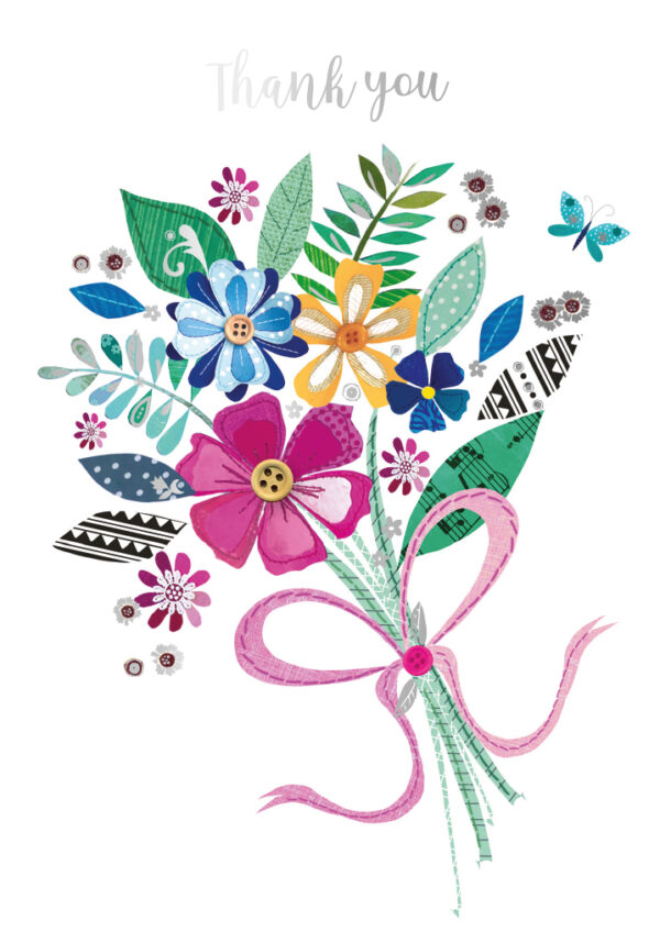 Felicitare - Bouquet of Flowers - Thank You | Ling Design