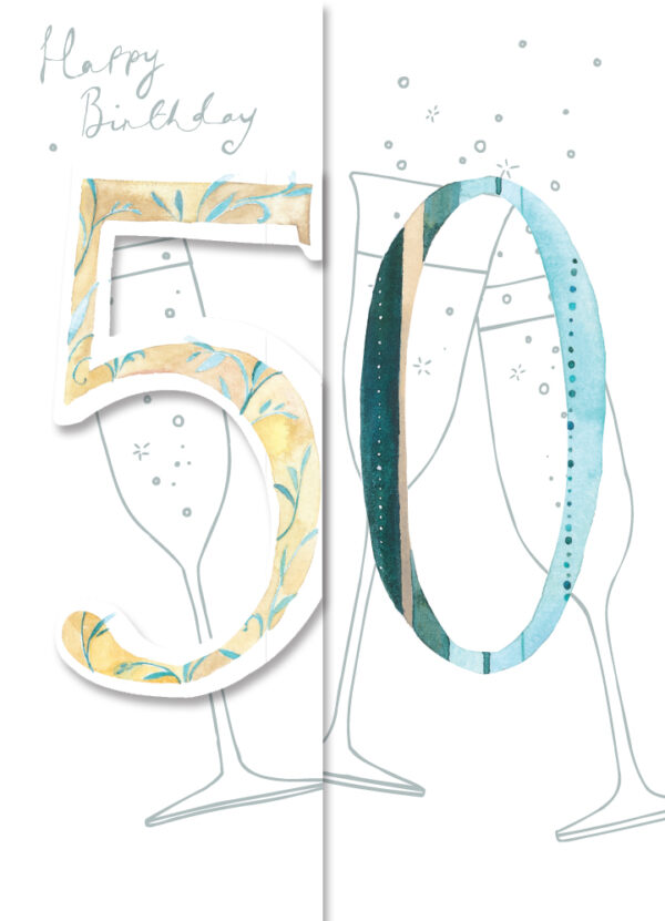 Felicitare - 50th Birthday - Model 2 | Ling Design