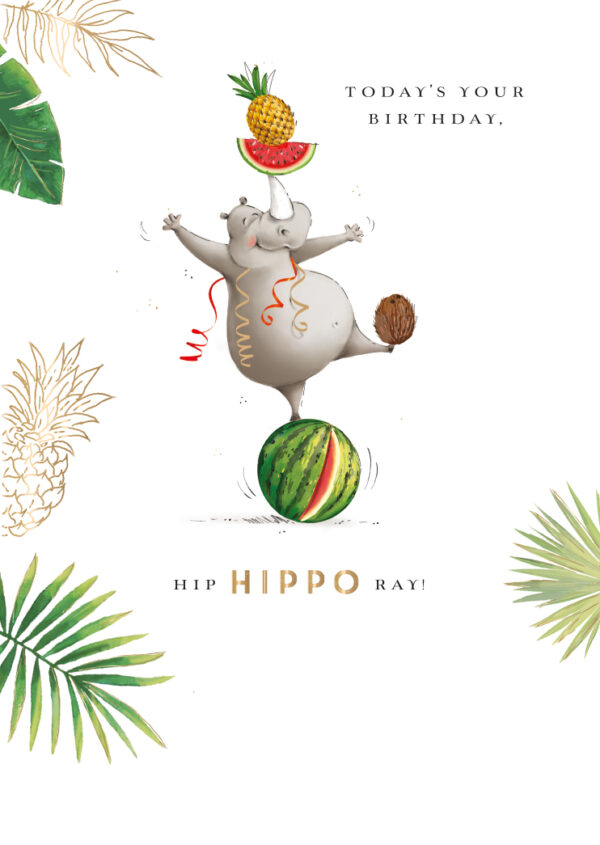 Felicitare - Happy Birthday - Hippo | Ling Design