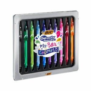 Set trusa pixuri cu gel Bic - Gel-Ocity Quick Dry My Box Of Colours