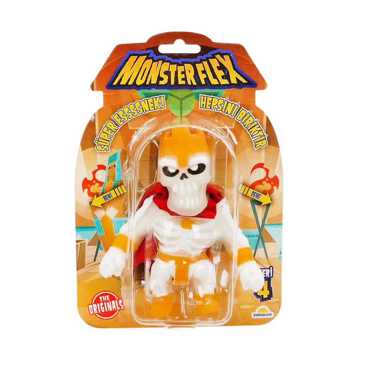 Figurina Monster Flex, Monstrulet care se intinde, S4, King Skeleton