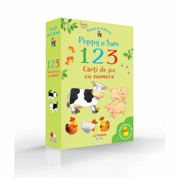 Povesti de la ferma. Poppy si Sam. 1, 2, 3, carti de joc cu numere