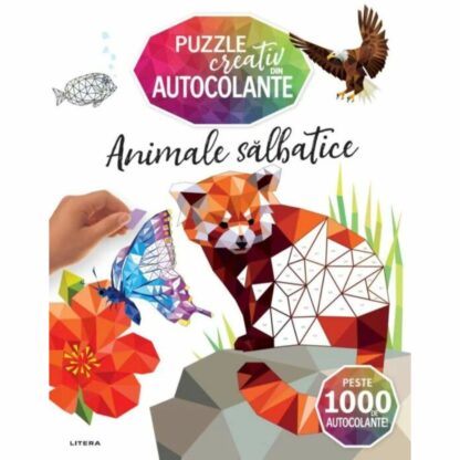 9786063371301 animale salbatice puzzle creativ din autocolante