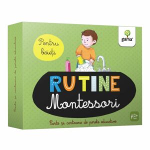 Rutina zilnica Montessori pentru baieti, Cartoane de perete educative si decorative
