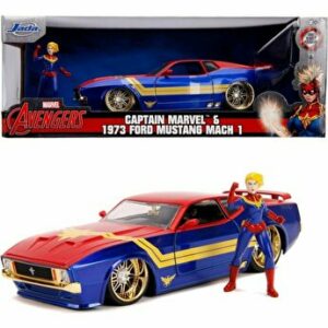 Masinuta metalica Captain Marvel 1972 Ford Mustang Maxh 1, scara 1:24