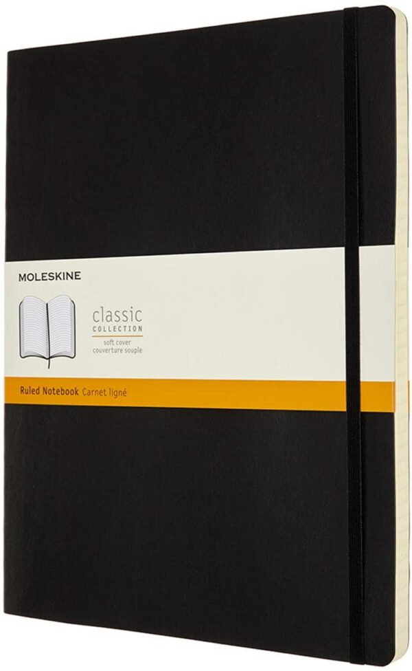 Carnet - XXL, Ruled, Soft Cover - Black | Moleskine