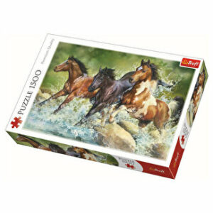 Puzzle Trefl trei cai salbatici, 1500 piese