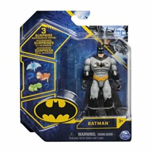 Figurina Batman, Batman clasic articulata cu 3 accesorii surpriza, 10 cm