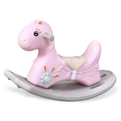 Balansoar calut pentru copii cu muzica Nichiduta Rocking Horse Roz 323035 1