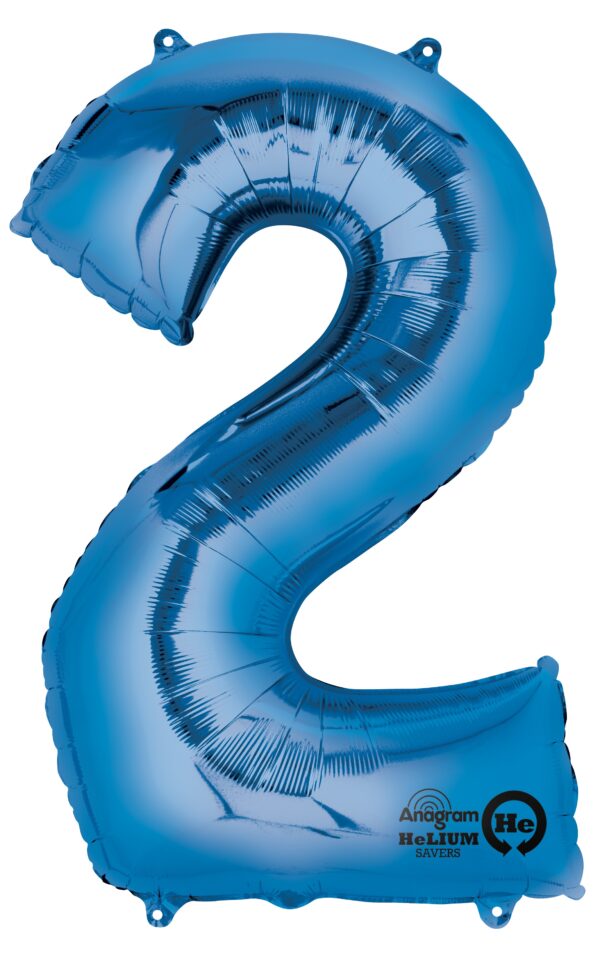 Balon folie cifra 2 albastru