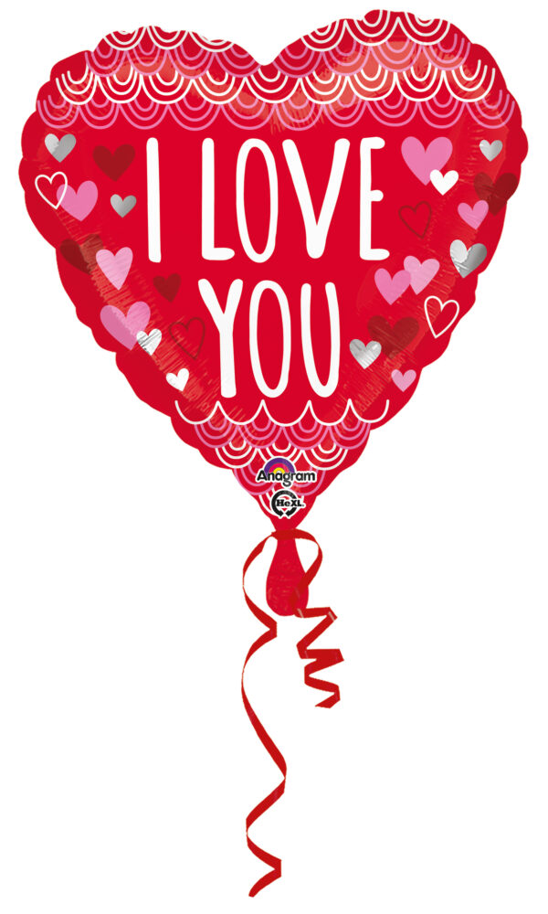 Balon folie inima i love you 45 cm