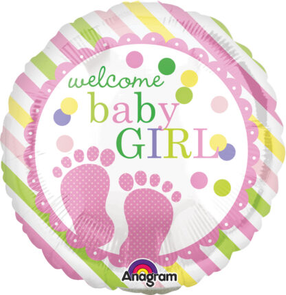 Balon folie welcome baby girl 45 cm