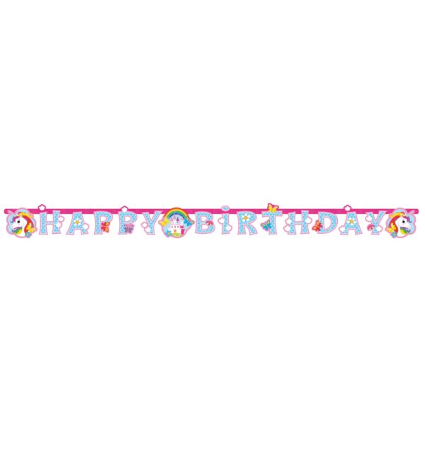 Banner petrecere unicorn 180 cm