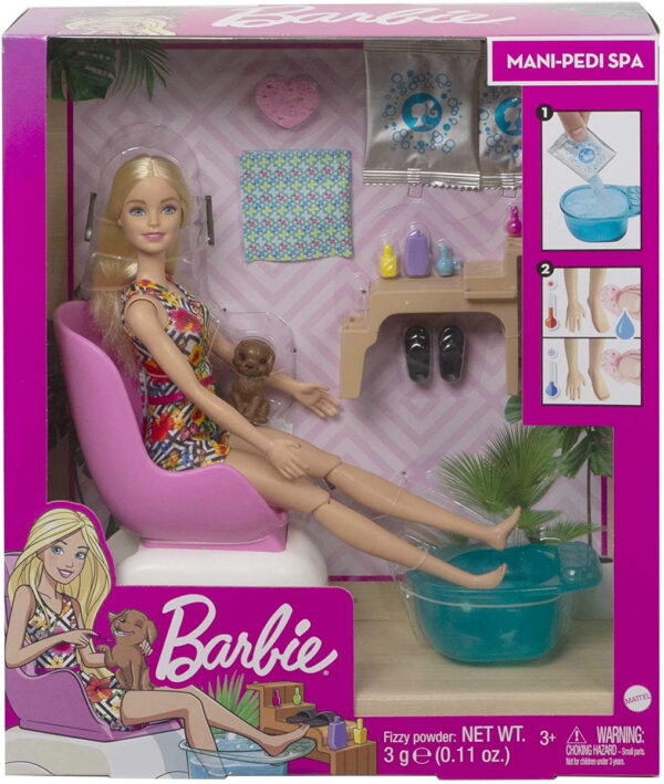 Barbie set cu papusa la salonul de manichiura
