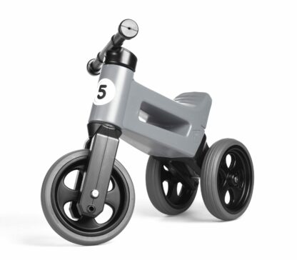 Bicicleta fara pedale funny wheels rider sport 2 in 1 grey scaled