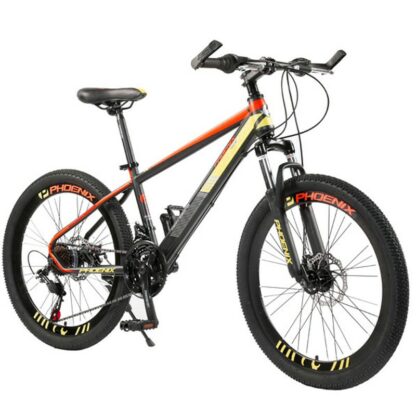 Bicicleta mountain bike cadru otel 13 roti 20 inch 21 viteze schimbator shimano suspensii pe furca cu blocator