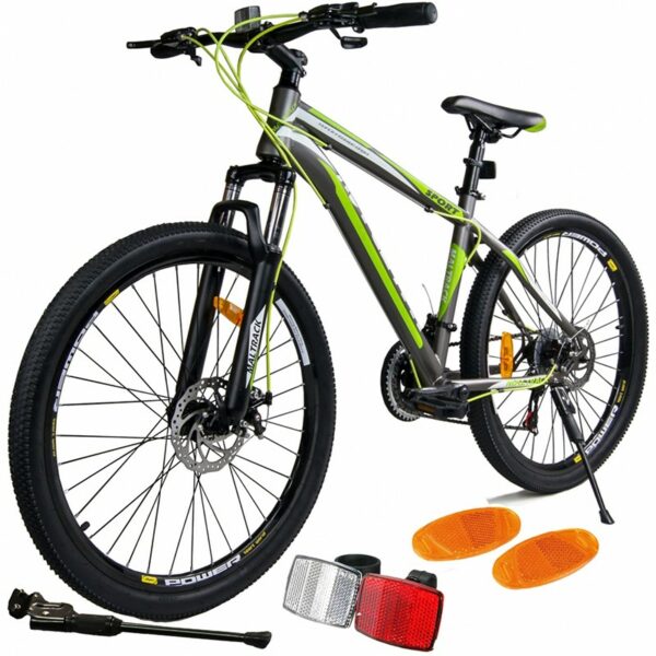 Bicicleta mountain bike sport, roata 26'', cadru 18'', frane disc, 21 viteze shimano, suspensii, maltrack