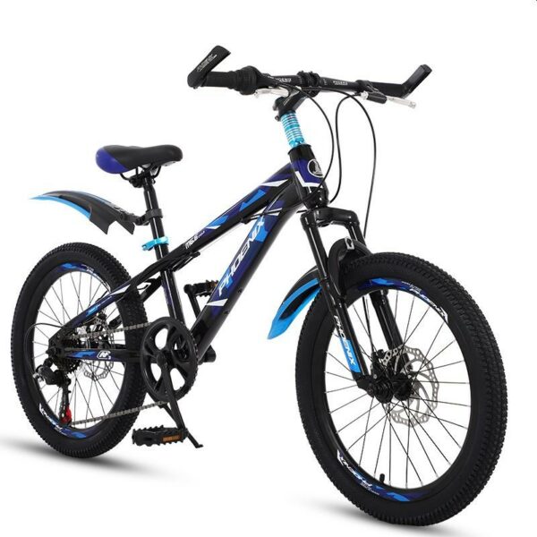 Bicicleta mtb 22 inch 7 viteze shimano cadru otel jante aluminiu albastru
