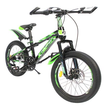 Bicicleta mtb roti 20 inch 7 viteze schimbator shimano jante aluminiu verde