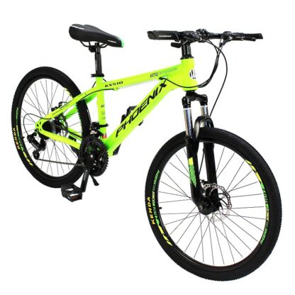 Bicicleta mtb roti 24 inch 21 viteze schimbator shimano frane pe disc verde