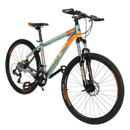 Bicicleta mtb roti 27 5 inch 24 viteze schimbator shimano frane pe disc cadru aluminiu