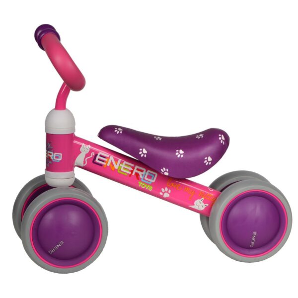 Bicicleta, premergator, enero love kitty, 4 roti, roz cu mov
