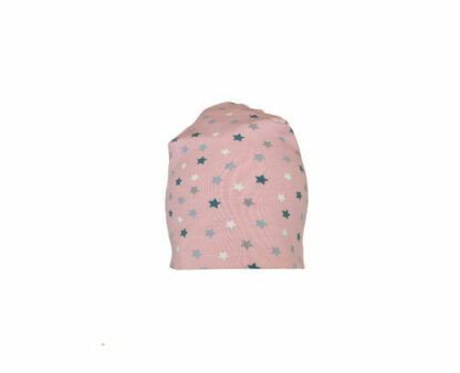 Caciula copii pink stars 18 36 luni in strat dublu din bumbac 1