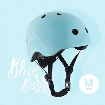 Casca de protectie pentru copii sistem de reglare magnetic cu led s m 51 55 cm 3 ani blueberry scoot ride