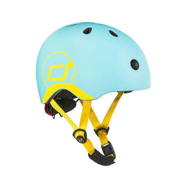 Casca de protectie pentru copii, sistem de reglare magnetic cu led, xxs-s, 45-51 cm, 1 an+, blueberry, scoot ride