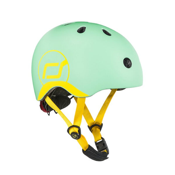 Casca de protectie pentru copii, sistem de reglare magnetic cu led, xxs-s, 45-51 cm, 1 an+, kiwi, scoot ride