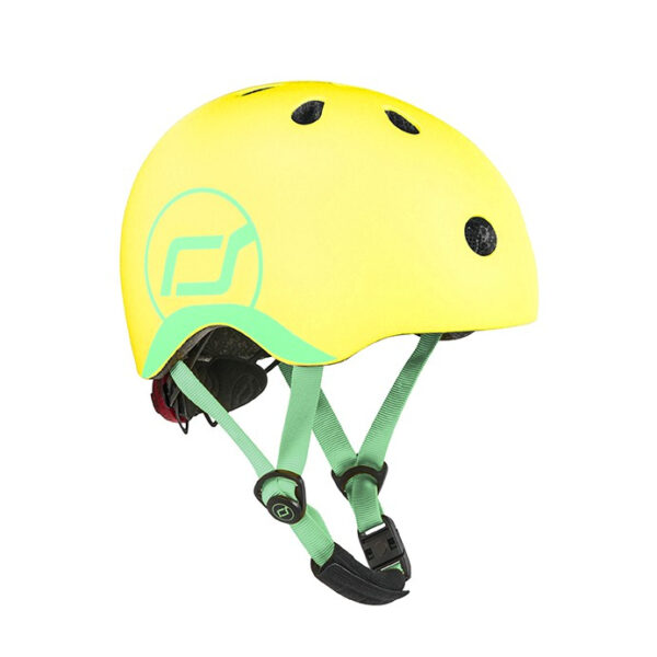 Casca de protectie pentru copii, sistem de reglare magnetic cu led, xxs-s, 45-51 cm, 1 an+, lemon, scoot ride