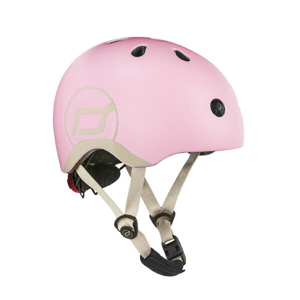 Casca de protectie pentru copii, sistem de reglare magnetic cu led, xxs-s, 45-51 cm, 1 an+, rose, scoot ride