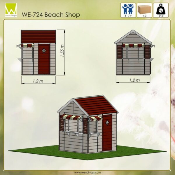 Casuta de gradina Beach Shop M16 Wendi Toys 294701 2