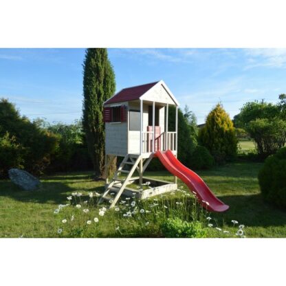 Casuta de gradina Summer Adventure House cu platforma cu loc pentru nisip si tobogan M7 294699 2