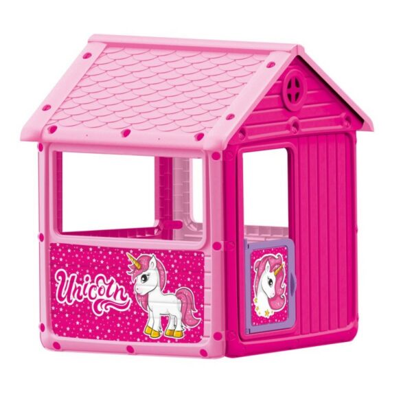 Casuta de joaca pentru copii Dolu unicorn roz 125x100x104 cm 310681 0