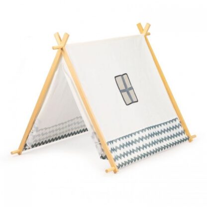 Cort de joaca pentru copii tip wigwam indian cu structura din lemn ecotoys 8111