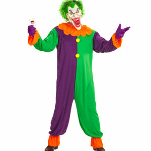 Costum adult joker clown diabolic marimea l
