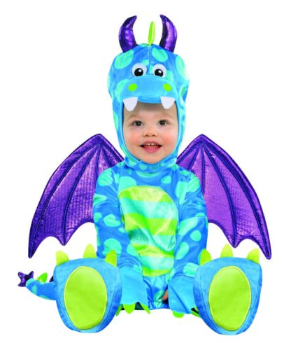 Costum bebe dragon albastru